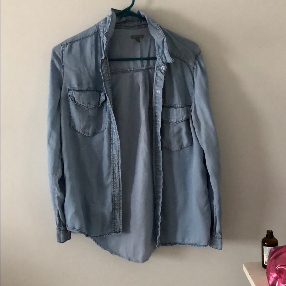 Blue button up